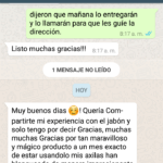 "Blanqueamiento de axilas en un mes"